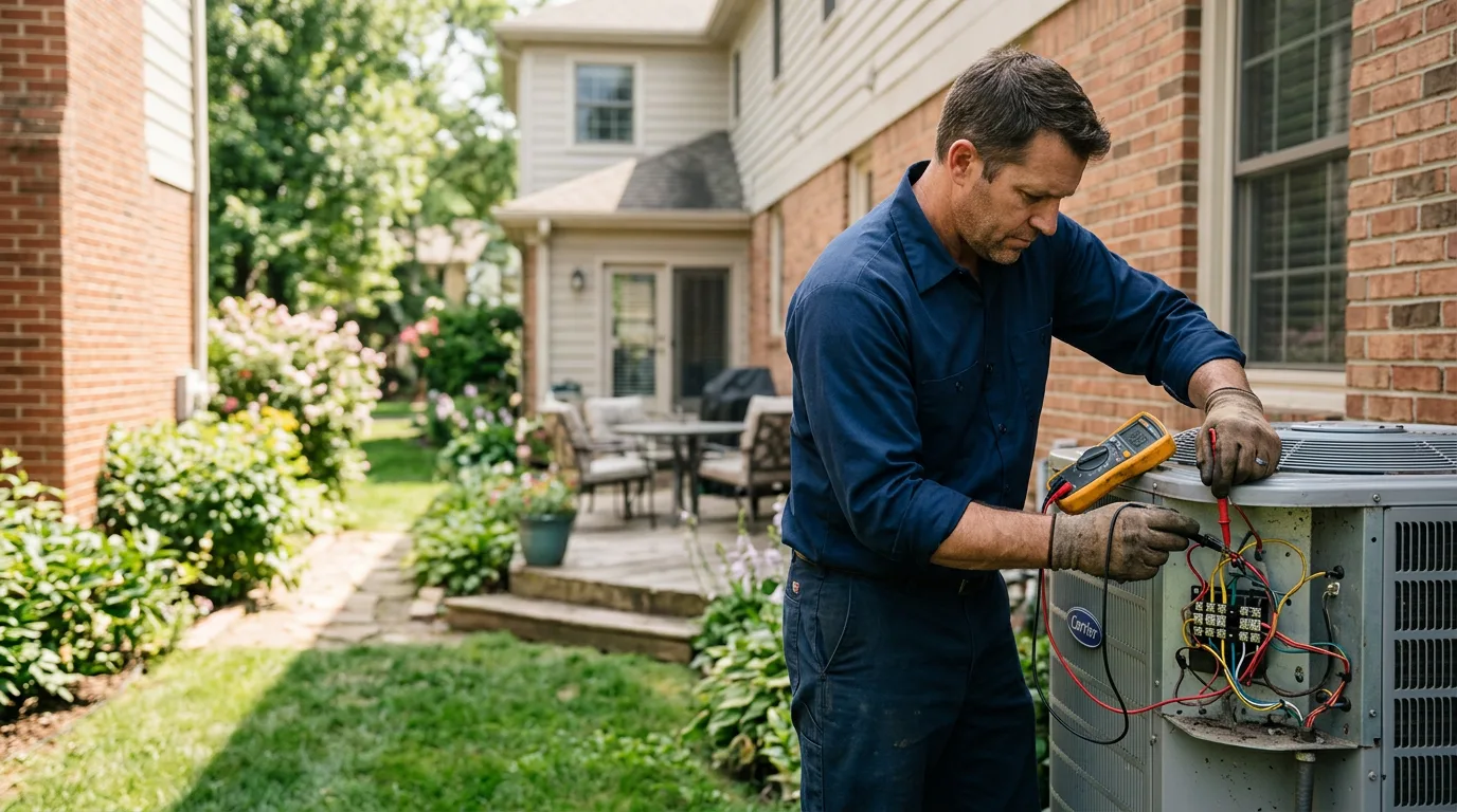 HVAC technician working near Vermilion, IL